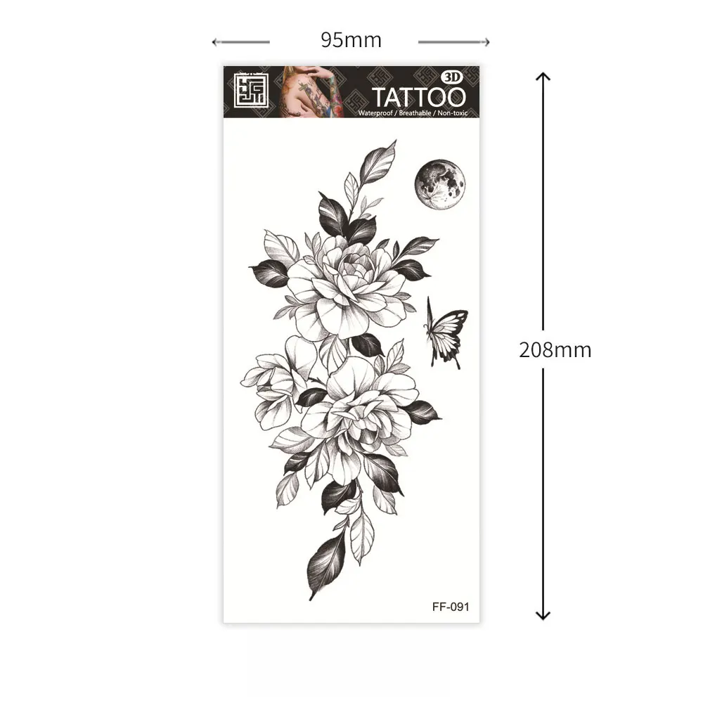 Color Flower Tattoo Sticker - Image 4
