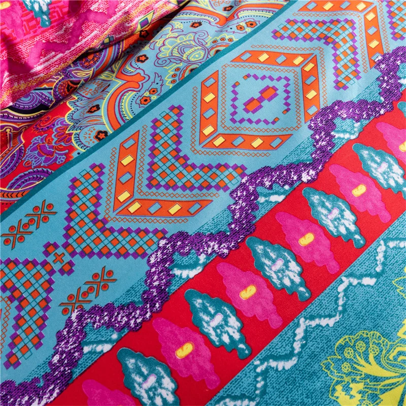 Colorful Boho Style Quilt Duvet Pillow Cover - Image 3
