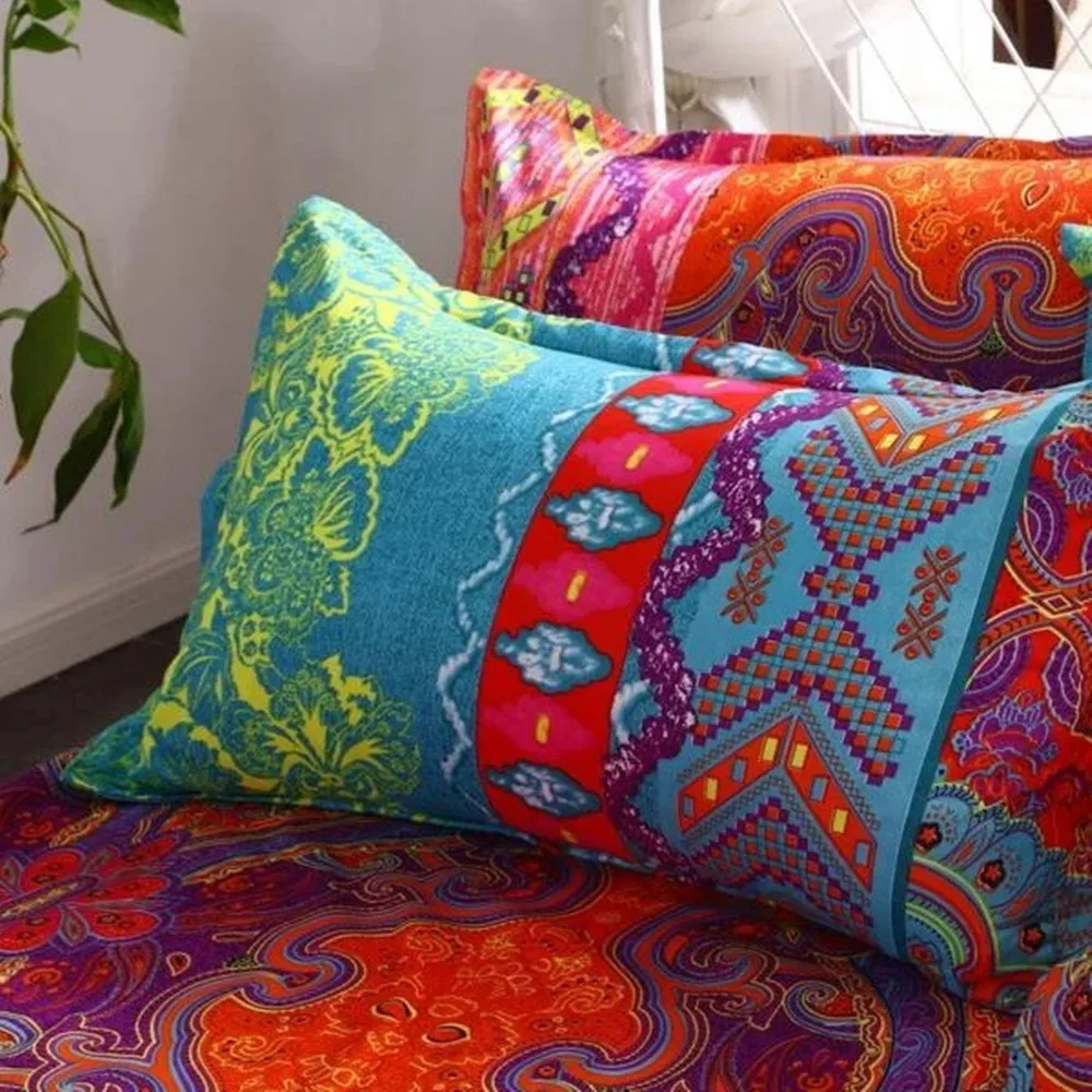Colorful Boho Style Quilt Duvet Pillow Cover - Image 6