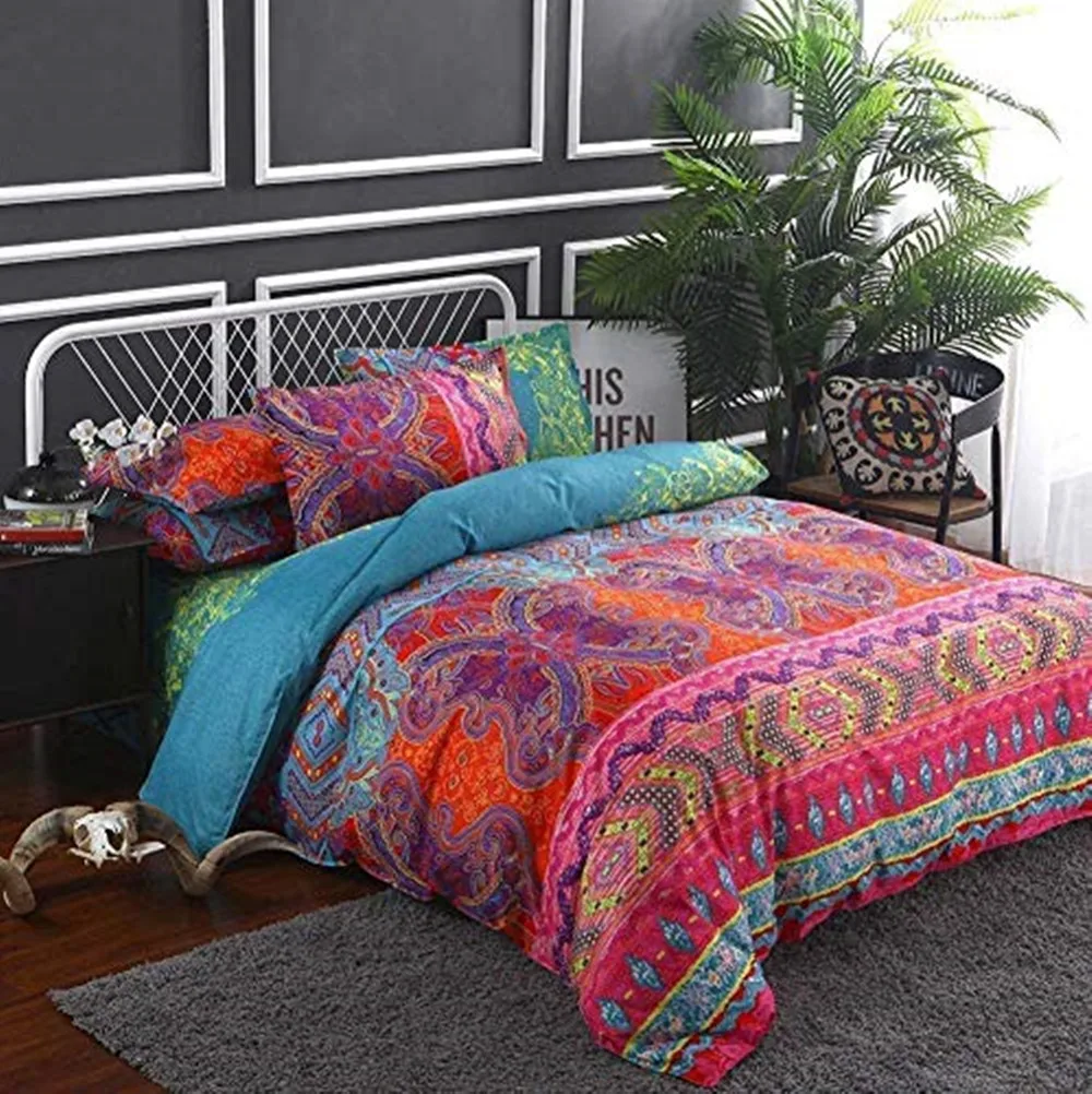 Colorful Boho Style Quilt Duvet Pillow Cover - Image 7