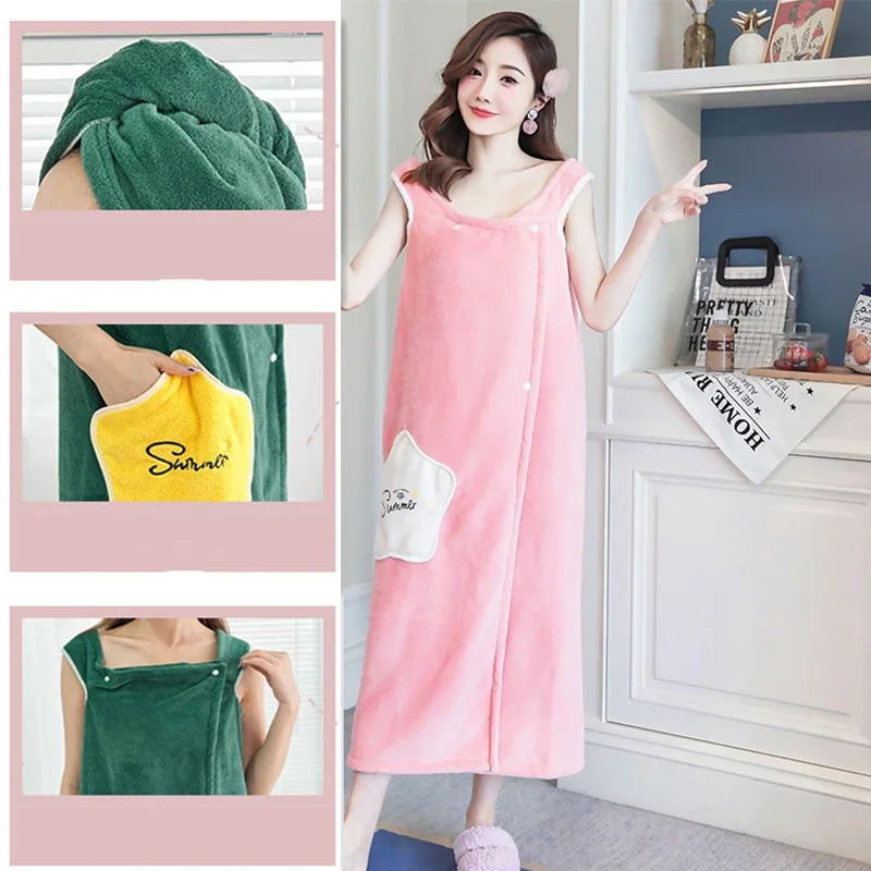 CoralVelvet Bath Wrap - Image 10