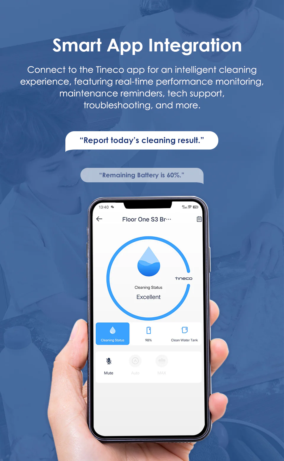 Cordless Smart Dry Wet Self-Cleaning Floor Washer Mop - Image 14