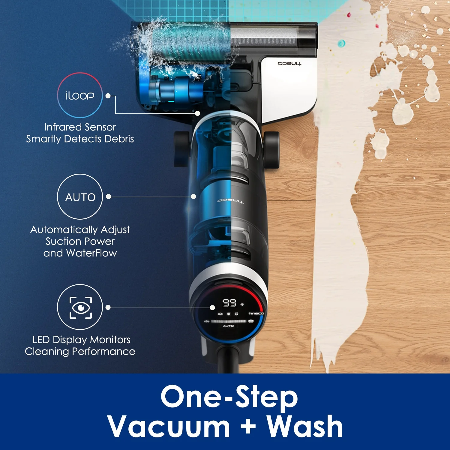 Cordless Smart Dry Wet Self-Cleaning Floor Washer Mop - Image 6