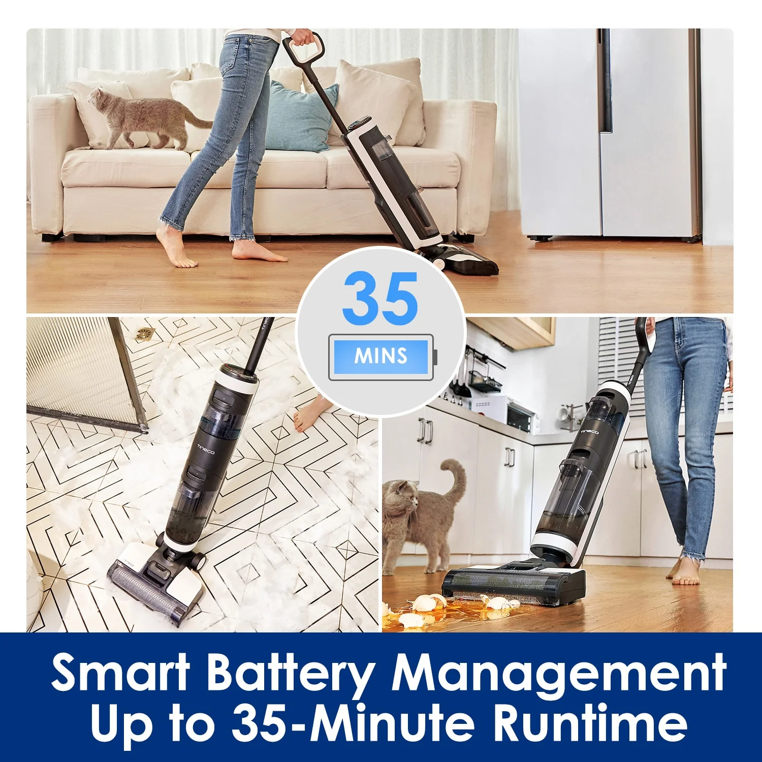 Cordless Smart Dry Wet Self-Cleaning Floor Washer Mop - Image 8
