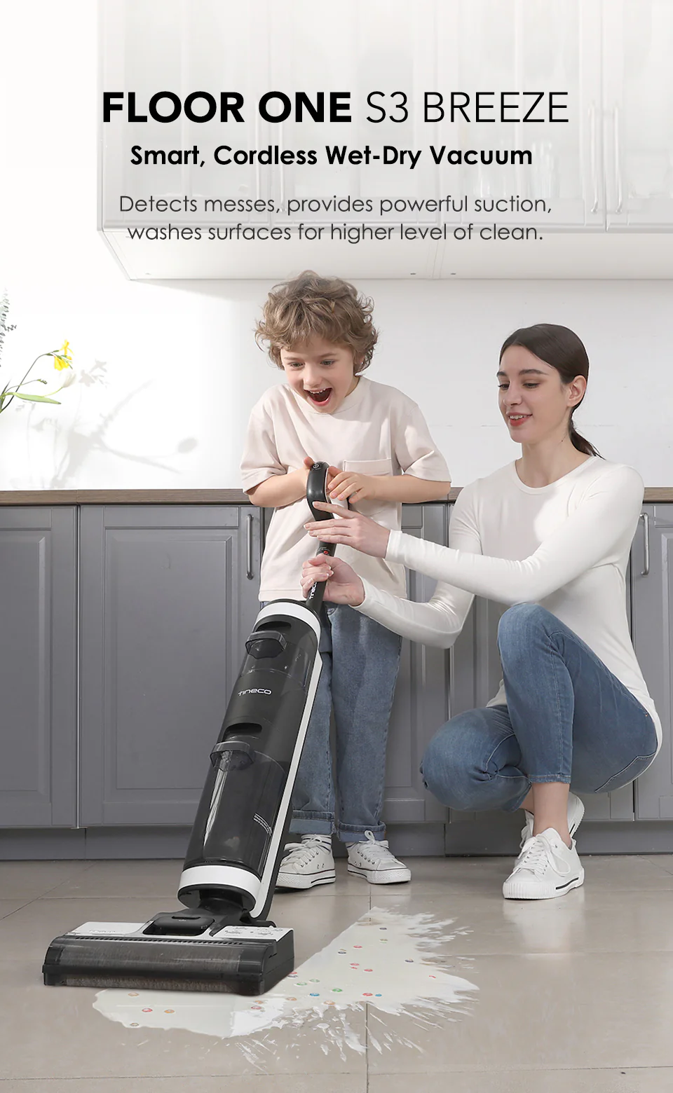 Cordless Smart Dry Wet Self-Cleaning Floor Washer Mop - Image 9