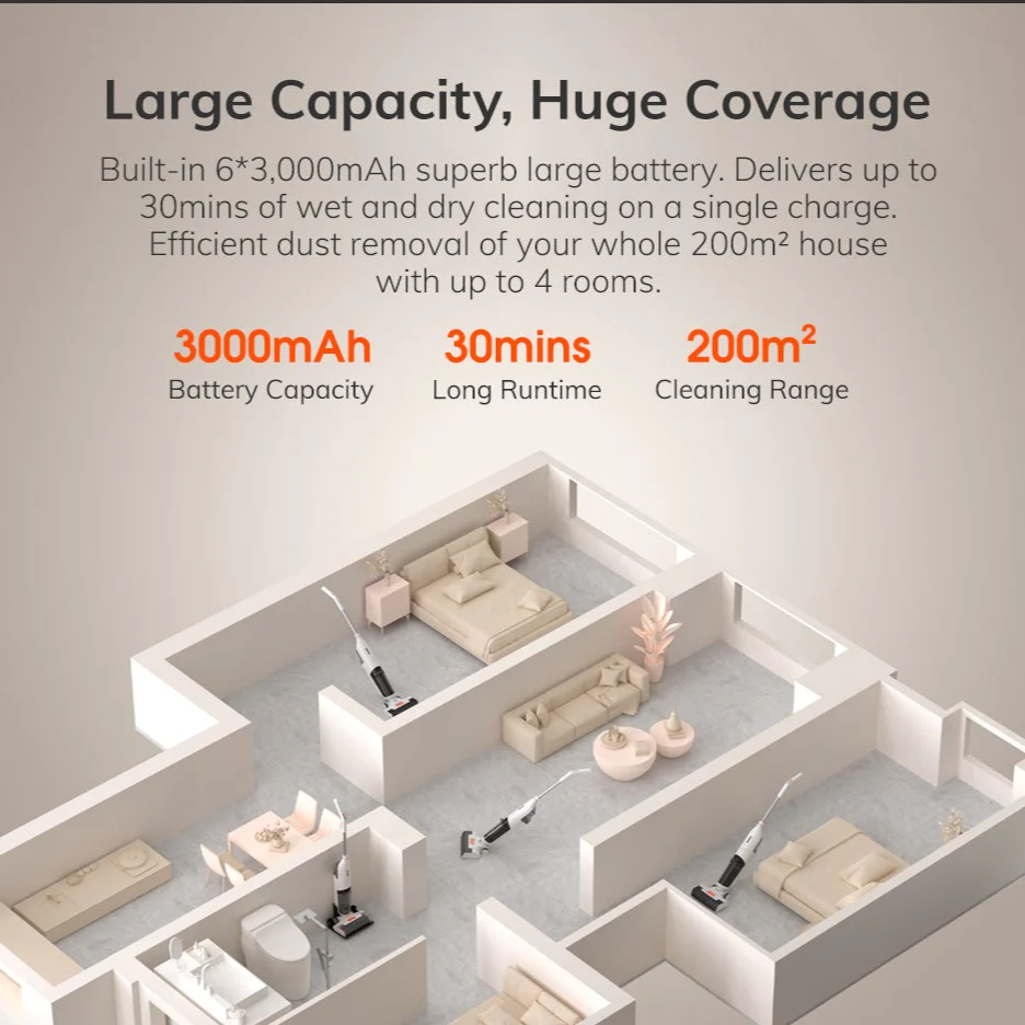 Cordless Wet Dry Self-Cleaning Smart Vacuum Mop Cleaner - Image 17