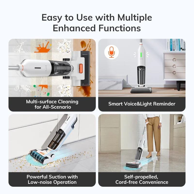 Cordless Wet Dry Self-Cleaning Smart Vacuum Mop Cleaner - Image 2