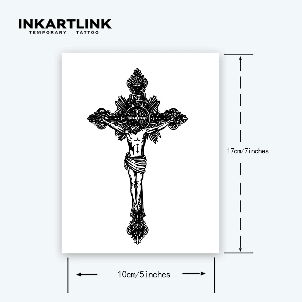 Cross Temporary Tattoo Sticker - Image 7