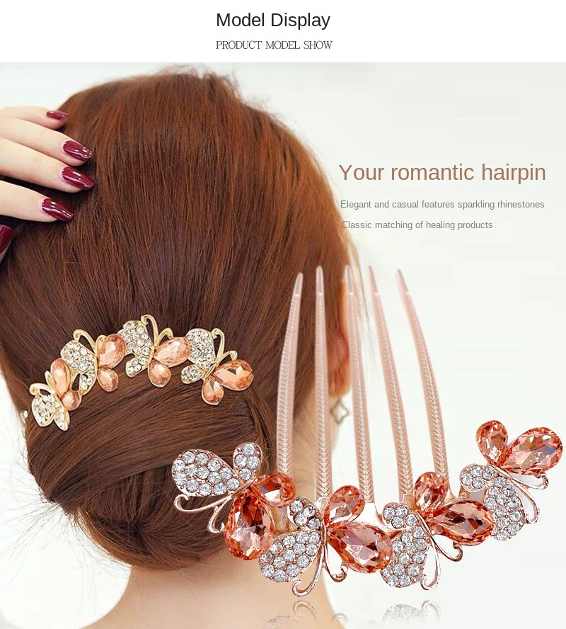 Crystal Butterfly Hair Pin - Image 13