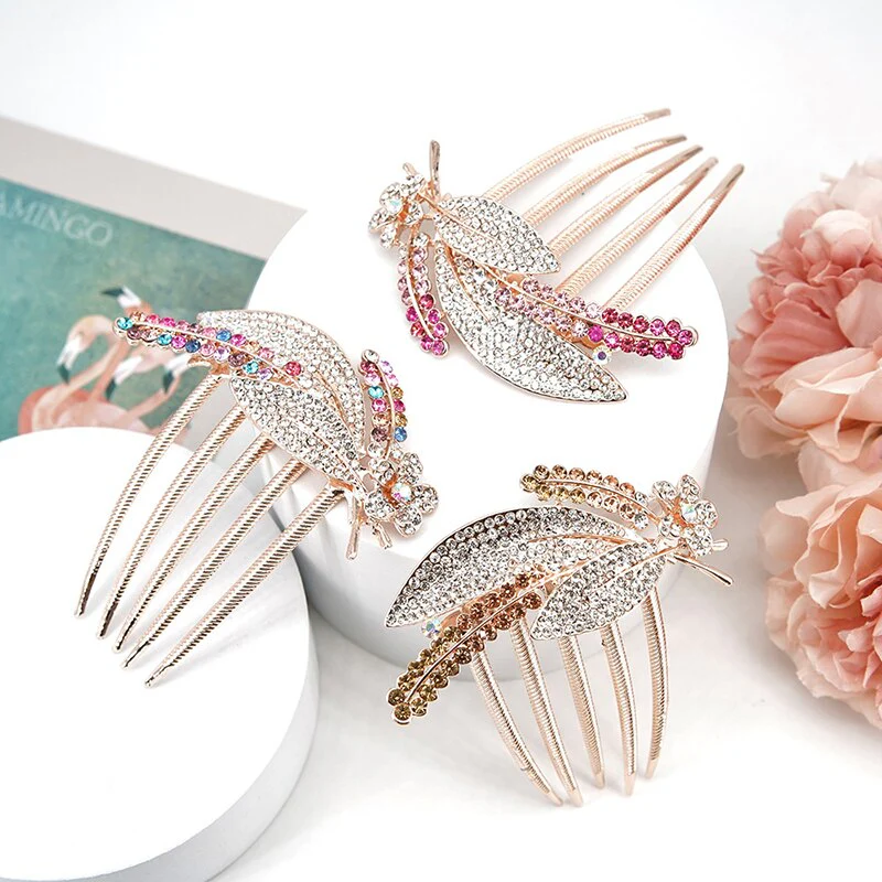 Crystal Flower Hair Comb Pin - Image 20
