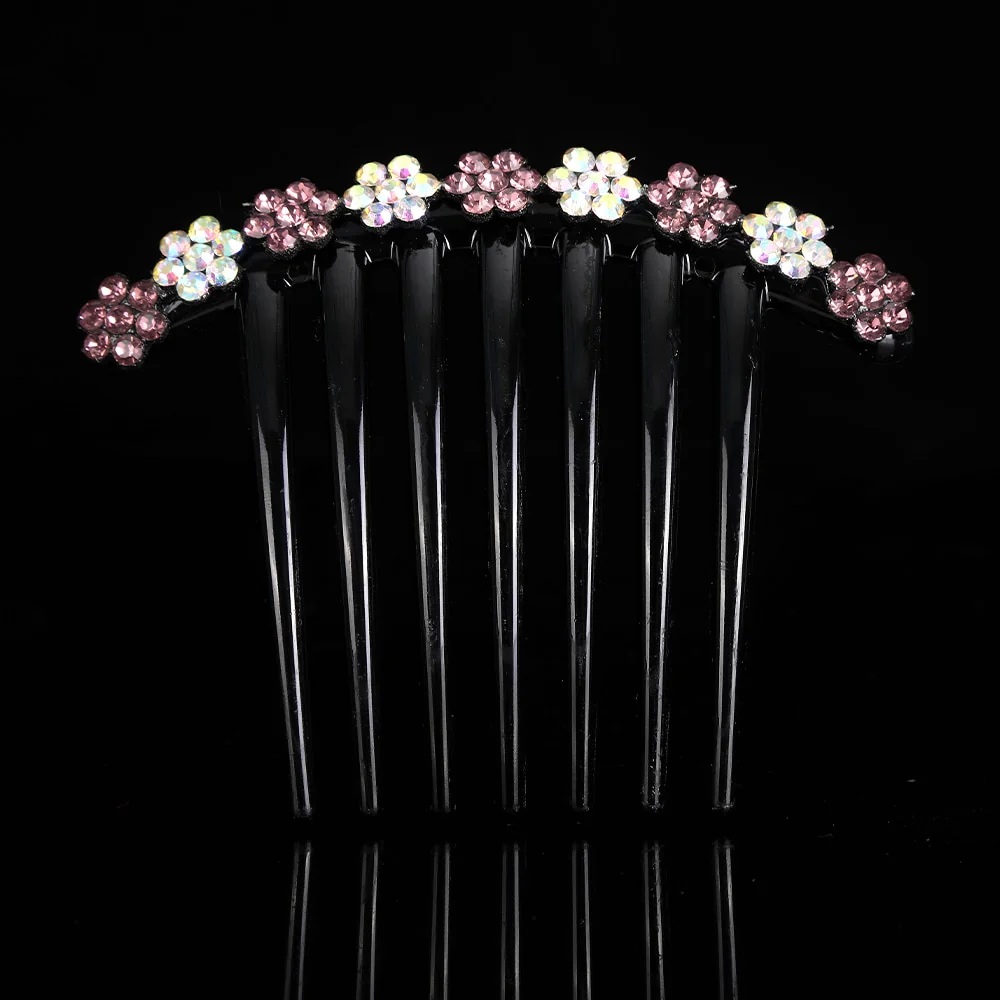 Crystal Rhinestones Flower Hair Comb Clip - Image 17