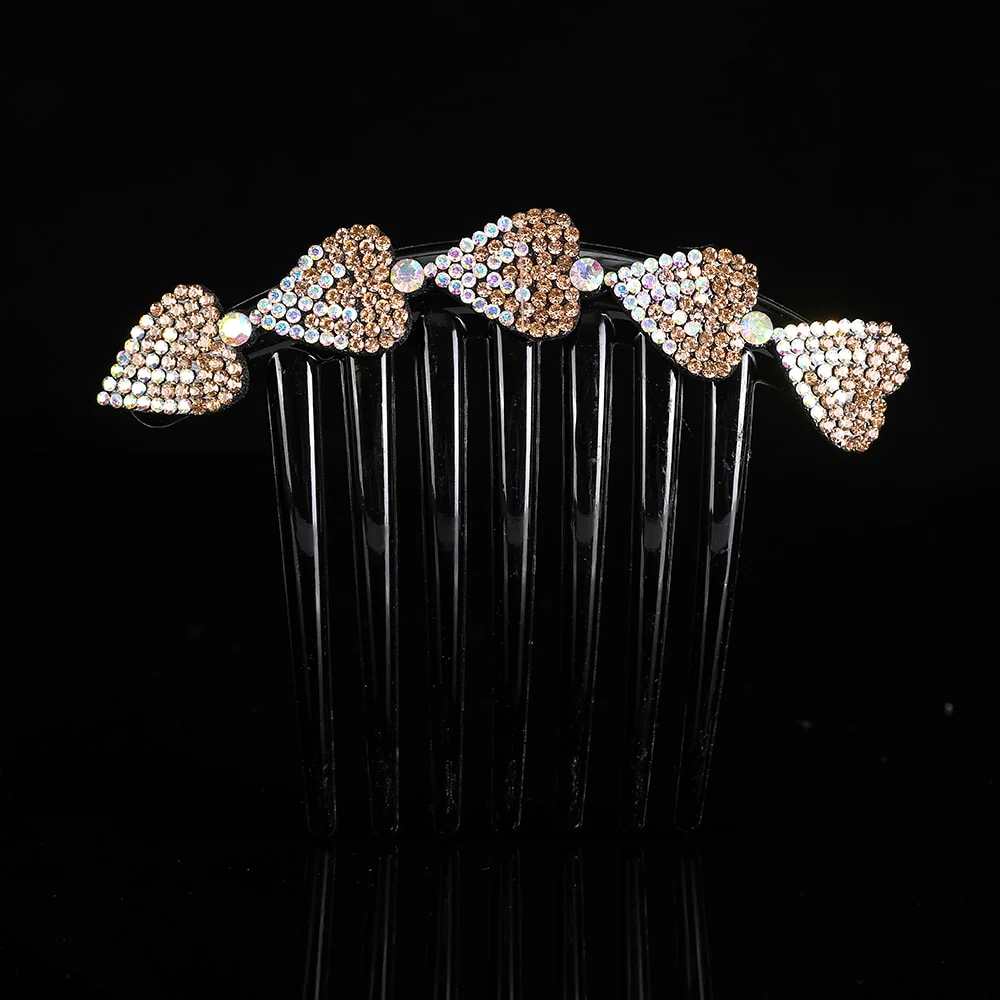 Crystal Rhinestones Flower Hair Comb Clip - Image 33