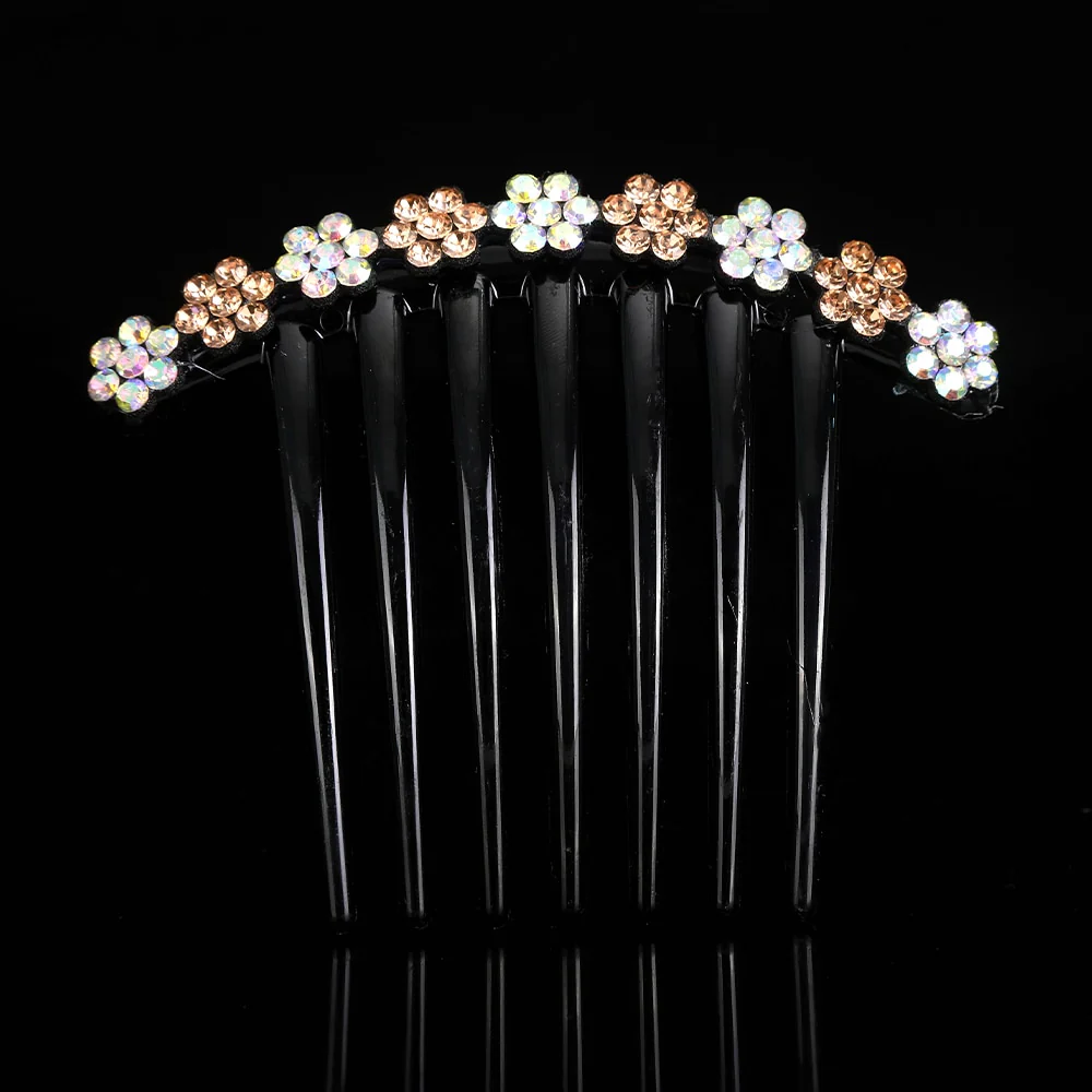 Crystal Rhinestones Flower Hair Comb Clip - Image 39