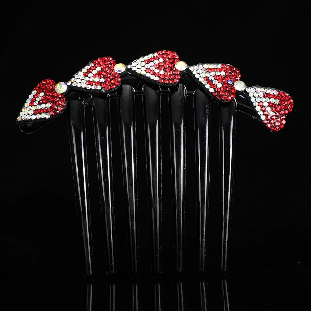 Crystal Rhinestones Flower Hair Comb Clip - Image 5