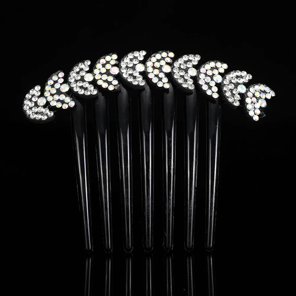 Crystal Rhinestones Flower Hair Comb Clip - Image 58