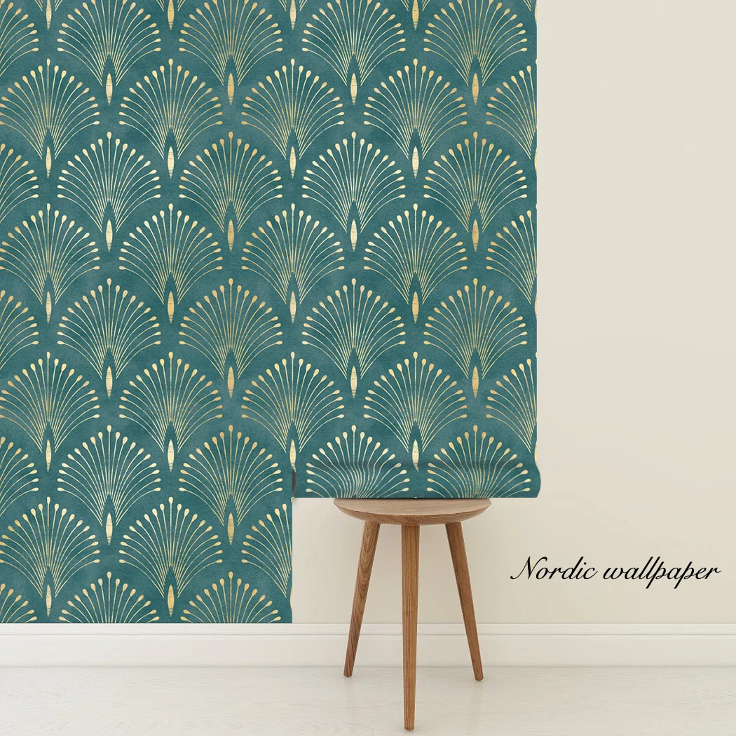 Dark Green Geometric Self Adhesive Wallpaper - Image 12