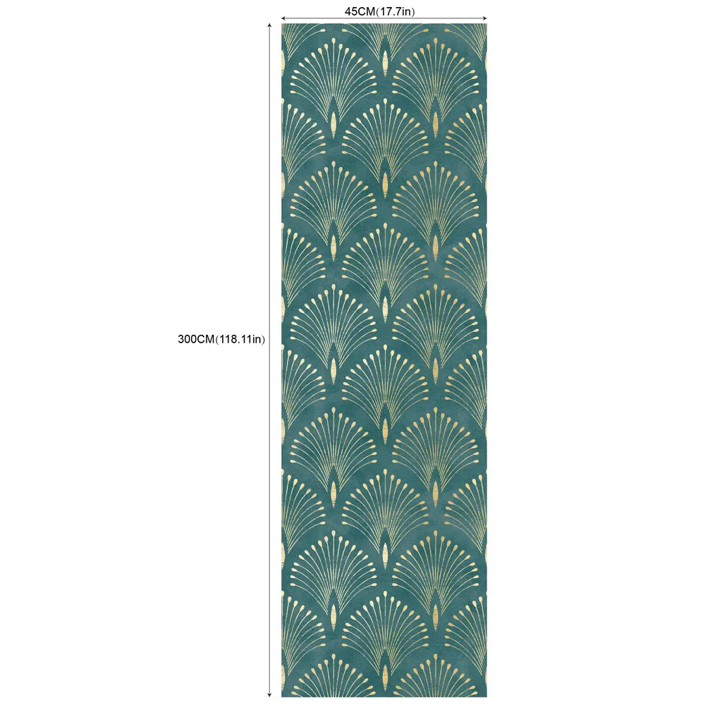 Dark Green Geometric Self Adhesive Wallpaper - Image 13