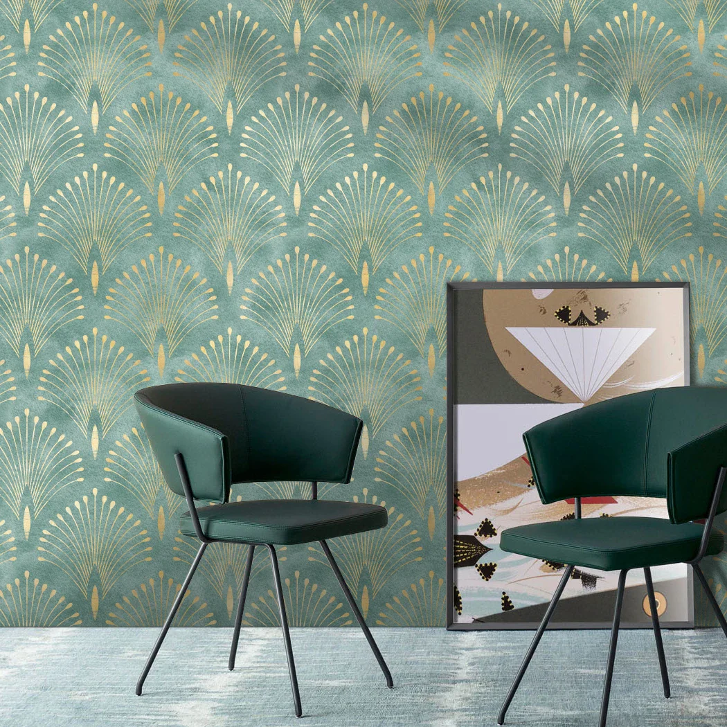 Dark Green Geometric Self Adhesive Wallpaper - Image 15