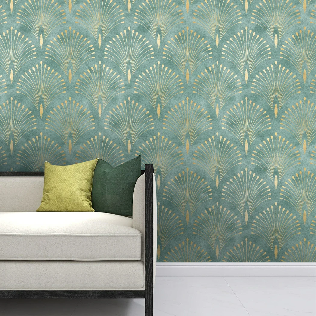 Dark Green Geometric Self Adhesive Wallpaper - Image 16