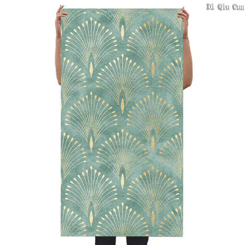 Dark Green Geometric Self Adhesive Wallpaper - Image 7