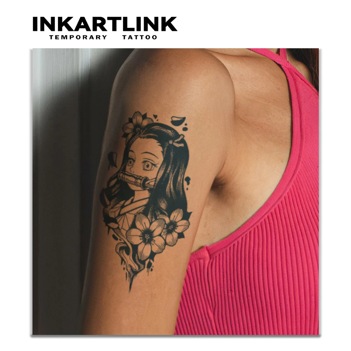 Demon Slayer Nezuko Temporary Tattoo Sticker - Image 2
