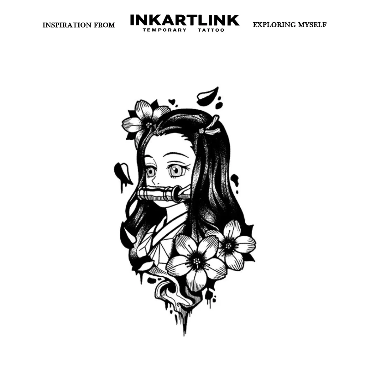 Demon Slayer Nezuko Temporary Tattoo Sticker - Image 3