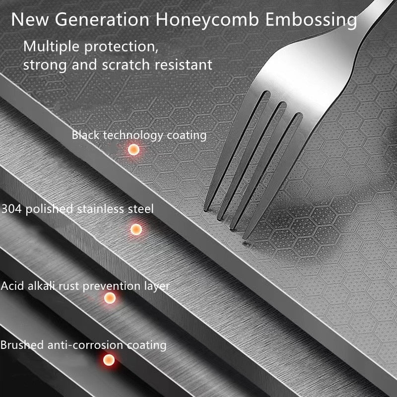 Digital 304 Stainless Steel Honeycomb Embossed Waterfall Sink - Image 17