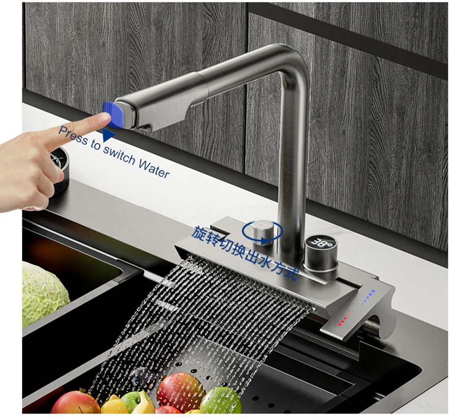 Digital Display Smart Waterfall Faucet - Image 17