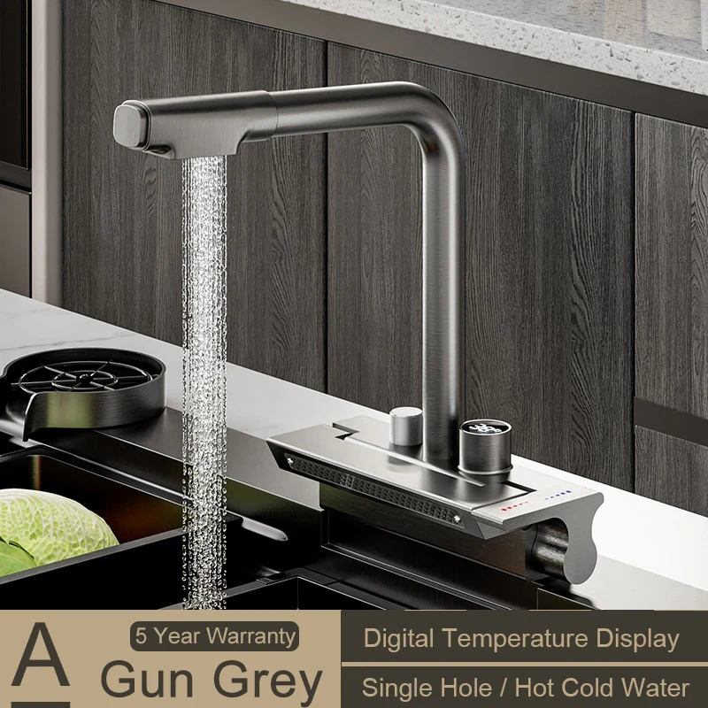 Digital Display Smart Waterfall Faucet - Image 2