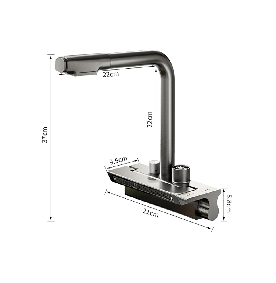 Digital Display Smart Waterfall Faucet - Image 28