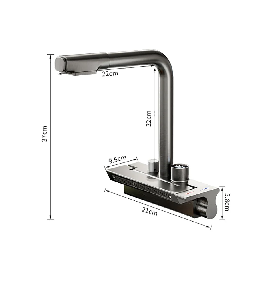 Digital Display Smart Waterfall Faucet - Image 6
