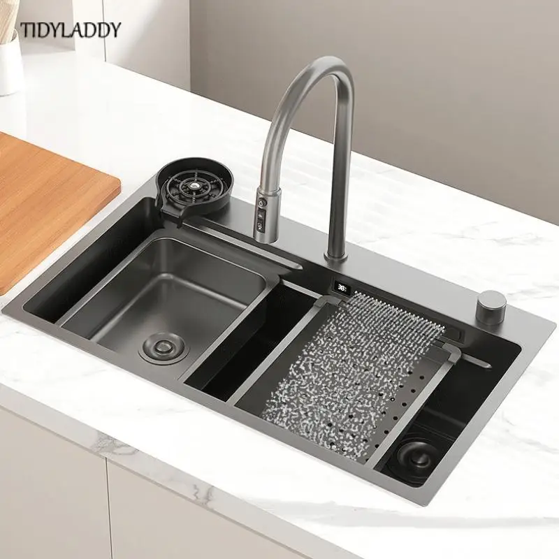 Digital Display Waterfall Kitchen Sink - Image 2