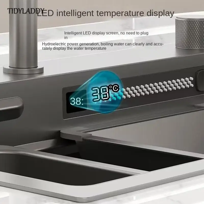Digital Display Waterfall Kitchen Sink - Image 5