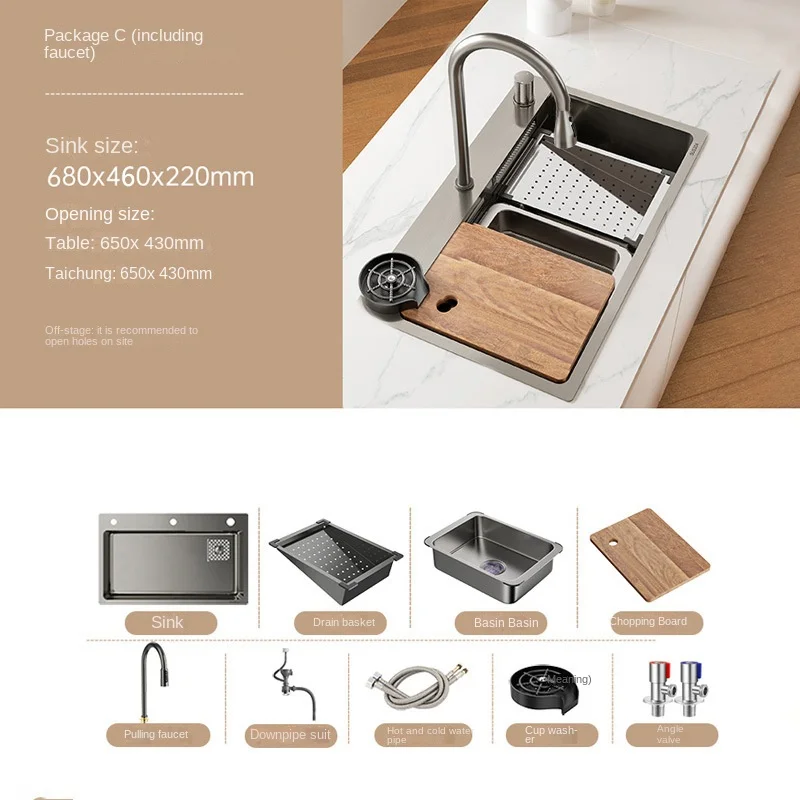 Digital Display Waterfall Kitchen Sink - Image 7