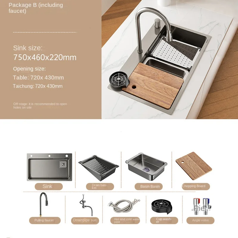 Digital Display Waterfall Kitchen Sink - Image 8