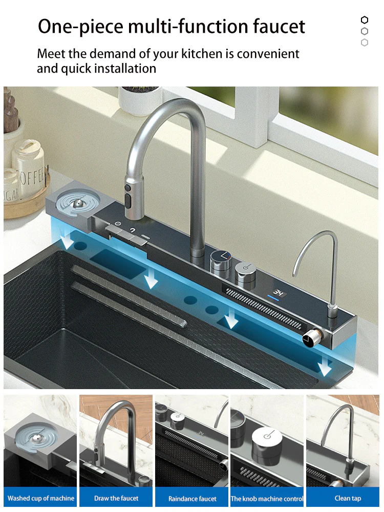 Digital Display Waterfall Sink - Image 10