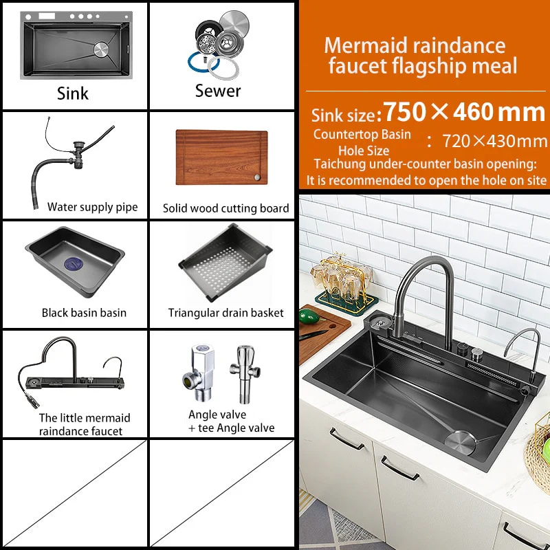 Digital Display Waterfall Sink - Image 2