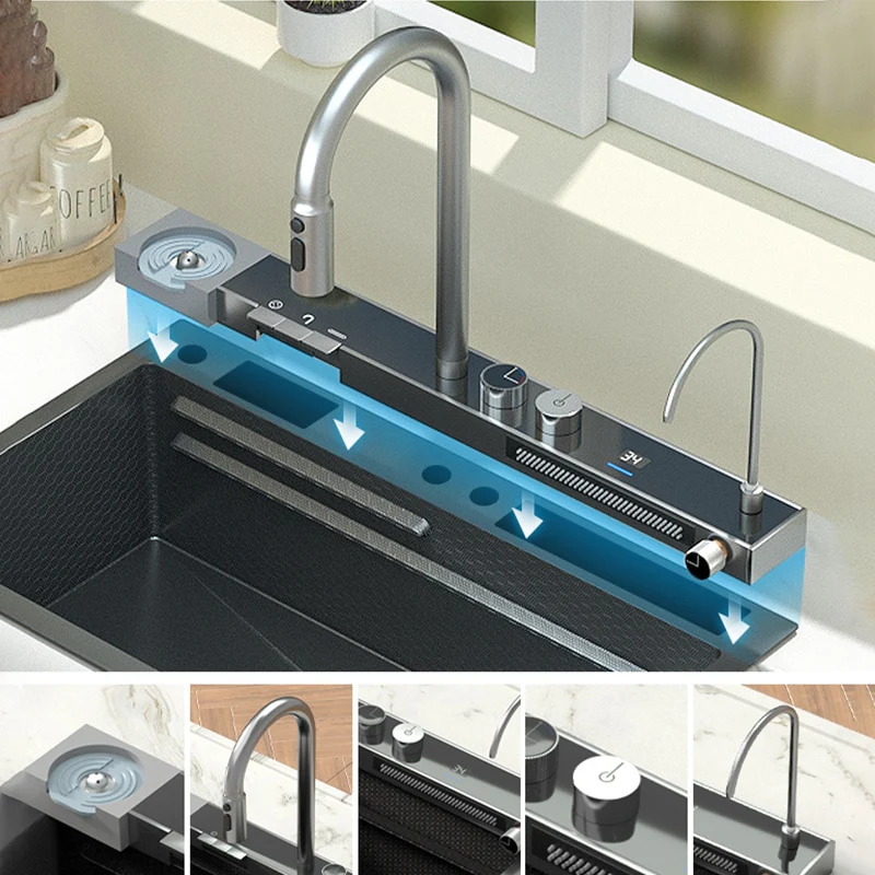 Digital Display Waterfall Sink - Image 5