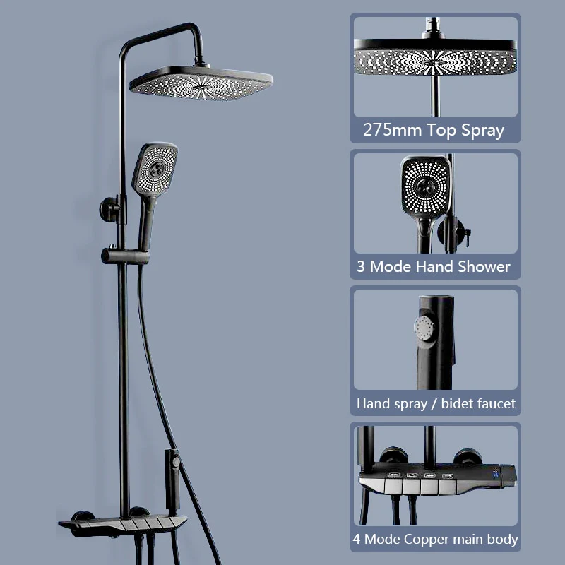 Digital Rainfall Brass Shower - Image 10
