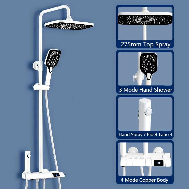 Digital Rainfall Brass Shower - Image 11