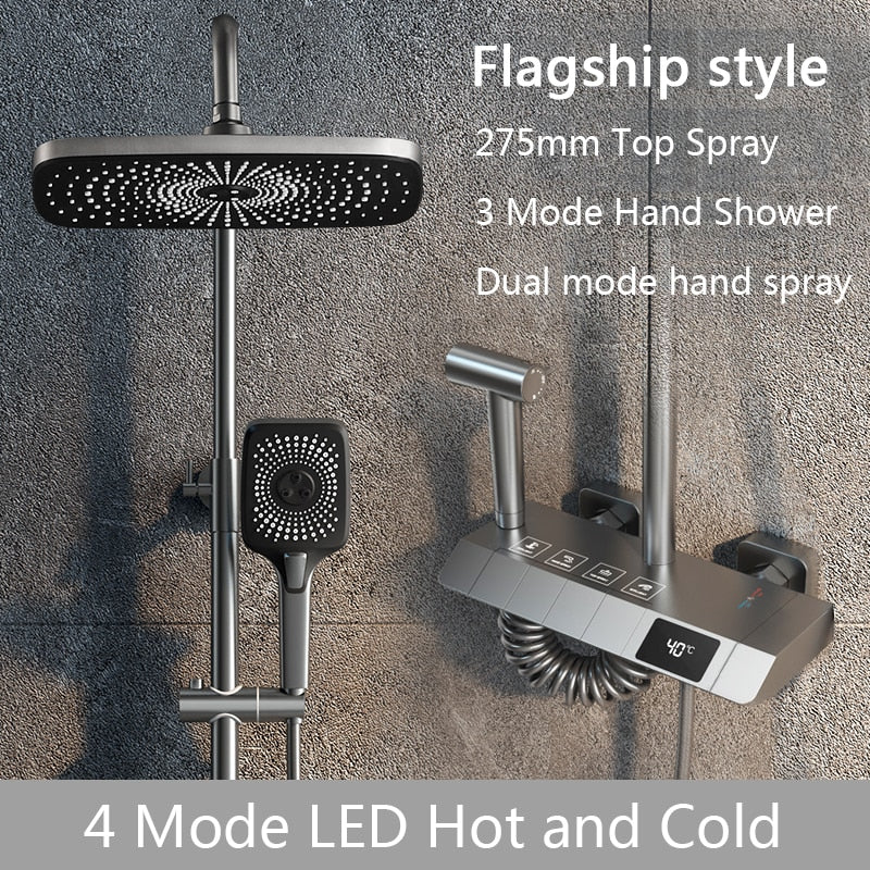 Digital Rainfall Brass Shower - Image 13
