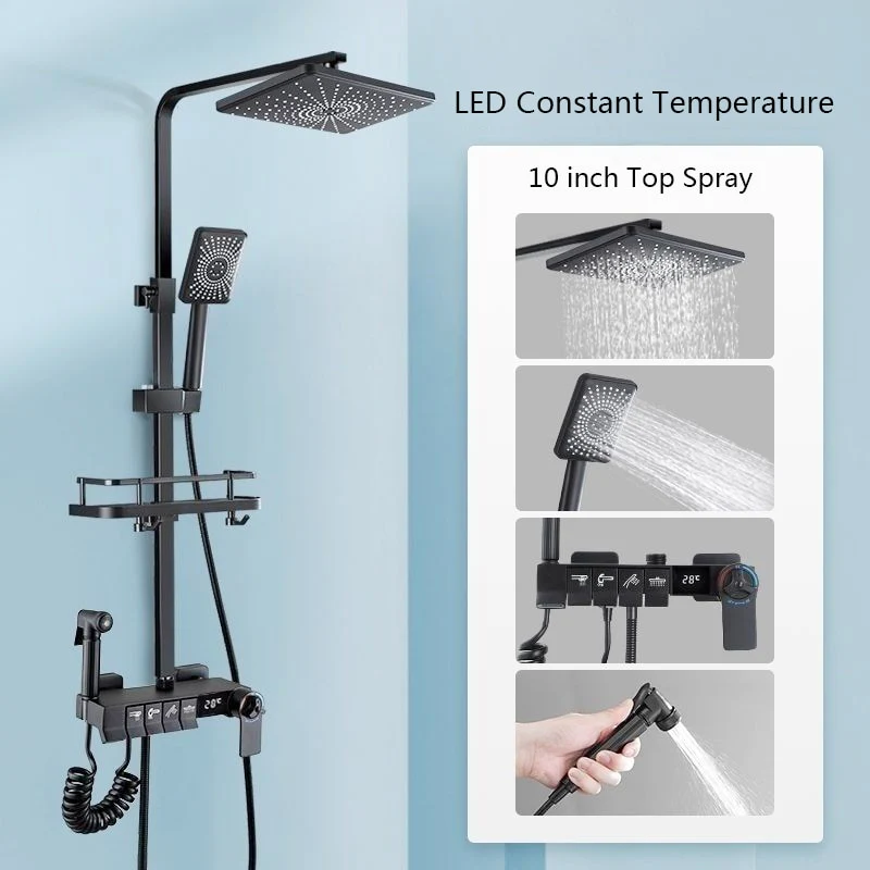Digital Rainfall Brass Shower - Image 16