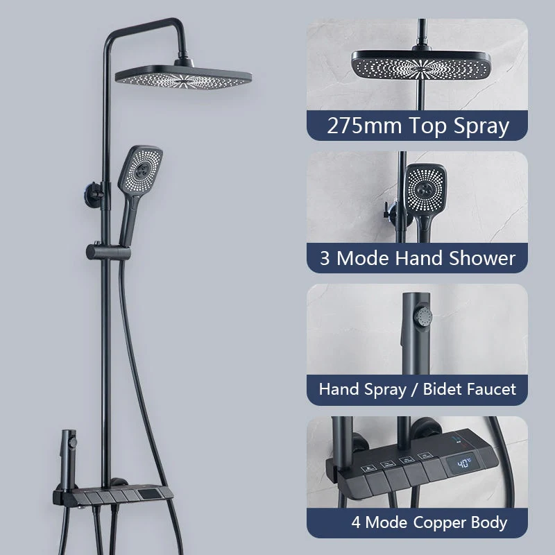 Digital Rainfall Brass Shower - Image 23