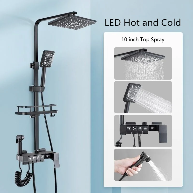 Digital Rainfall Brass Shower - Image 25