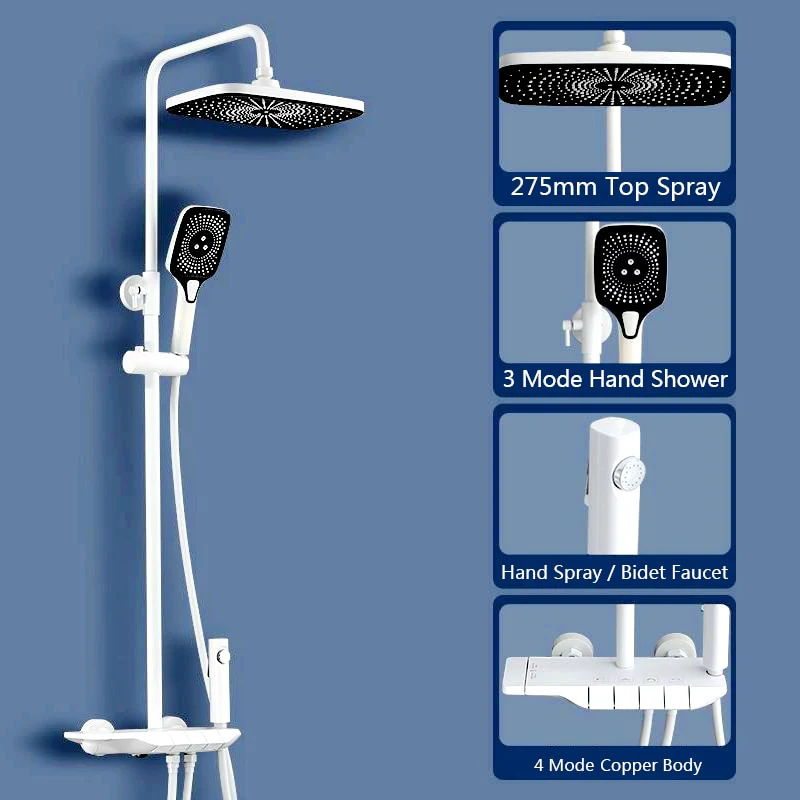 Digital Rainfall Brass Shower - Image 26
