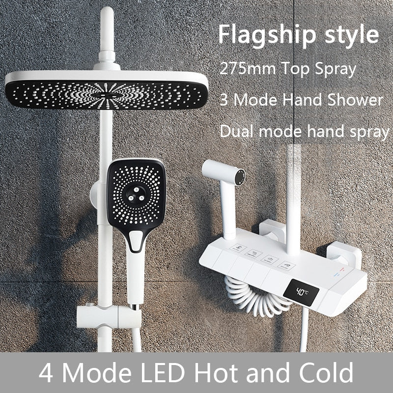 Digital Rainfall Brass Shower - Image 27