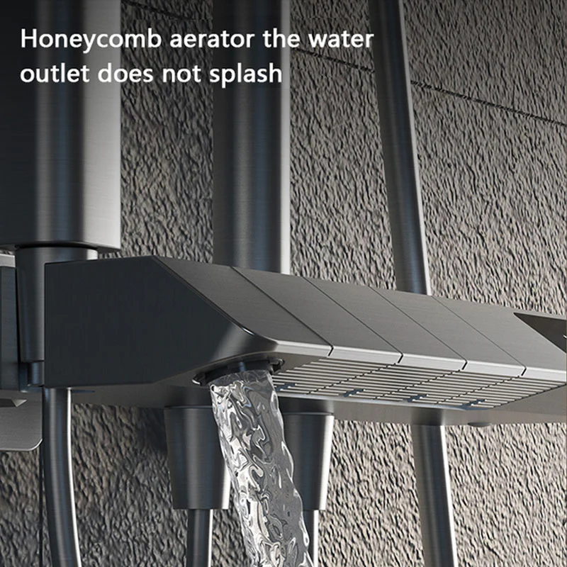 Digital Rainfall Brass Shower - Image 32