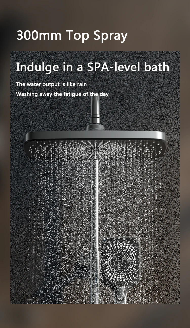 Digital Rainfall Brass Shower - Image 35