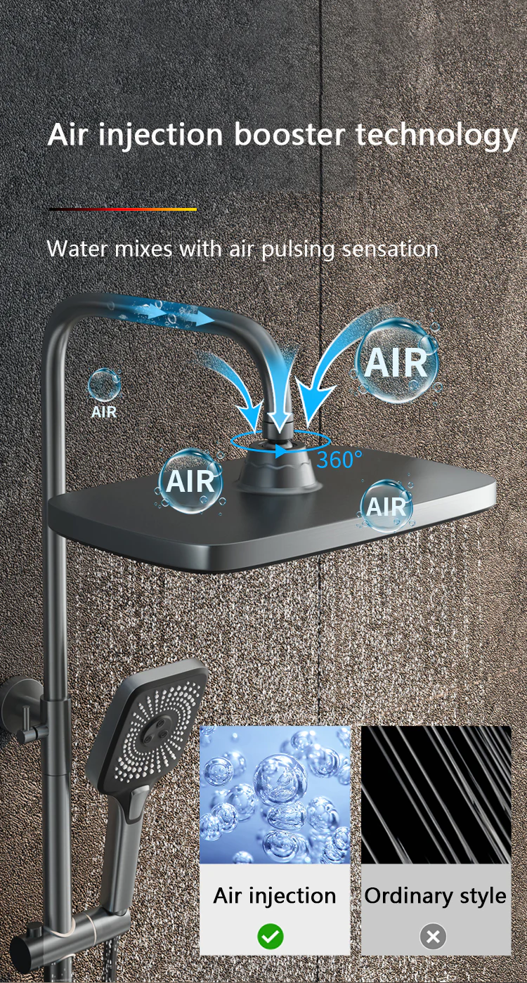 Digital Rainfall Brass Shower - Image 36