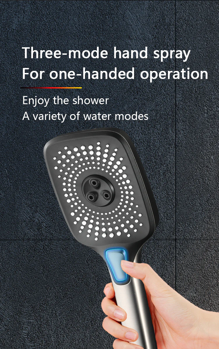 Digital Rainfall Brass Shower - Image 38